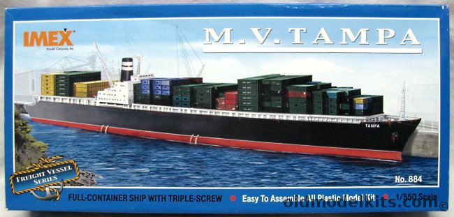 IMEX 1/550 M.V. Tampa Contailer Ship with Full Container Load, 884 plastic model kit